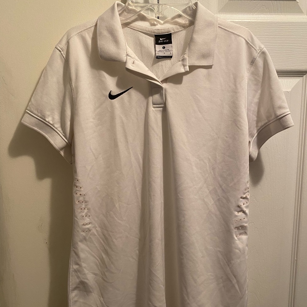 Nike Dri-fit Women’s Short Sleeve Tennis/Golf White Polo Shirt